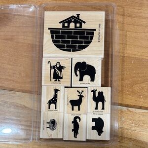 Stampin’Up Wooden NOAH’S ANIMALS Stamp Set